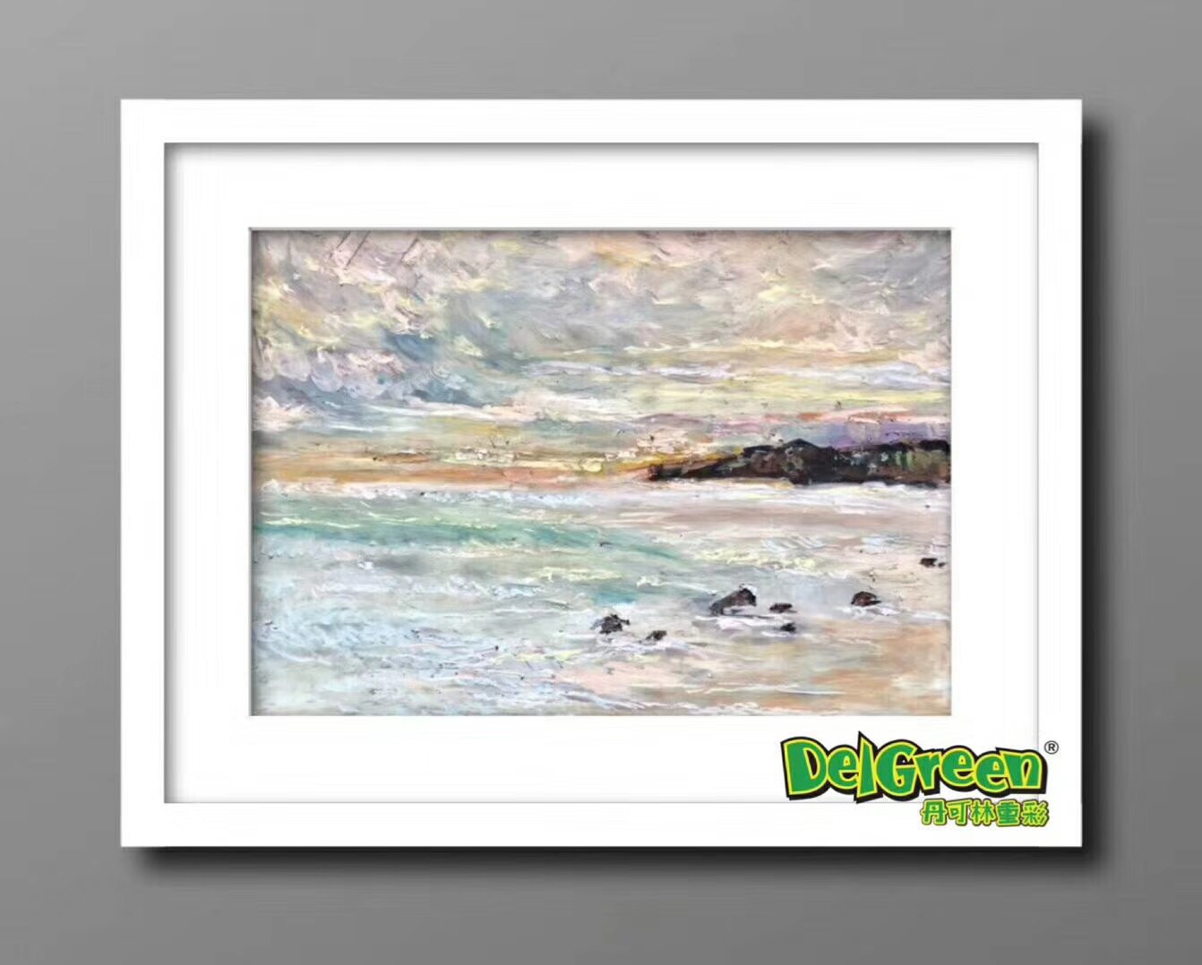 重彩油畫棒作品__風景