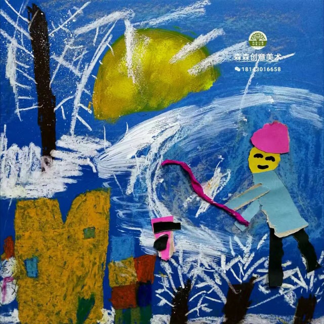丹可林重彩油畫棒作品