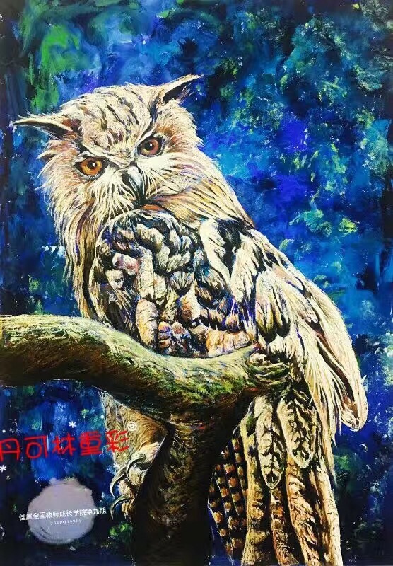 丹可林重彩油畫棒作品