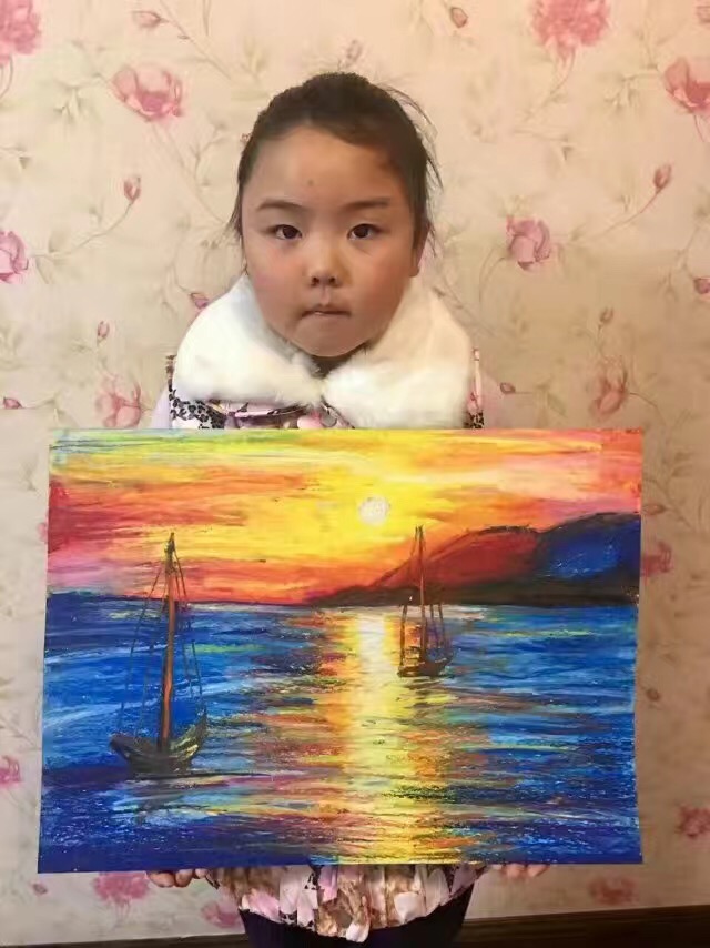 丹可林重彩油畫棒作品