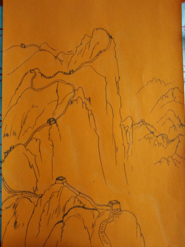 丹可林重彩油畫棒山水畫