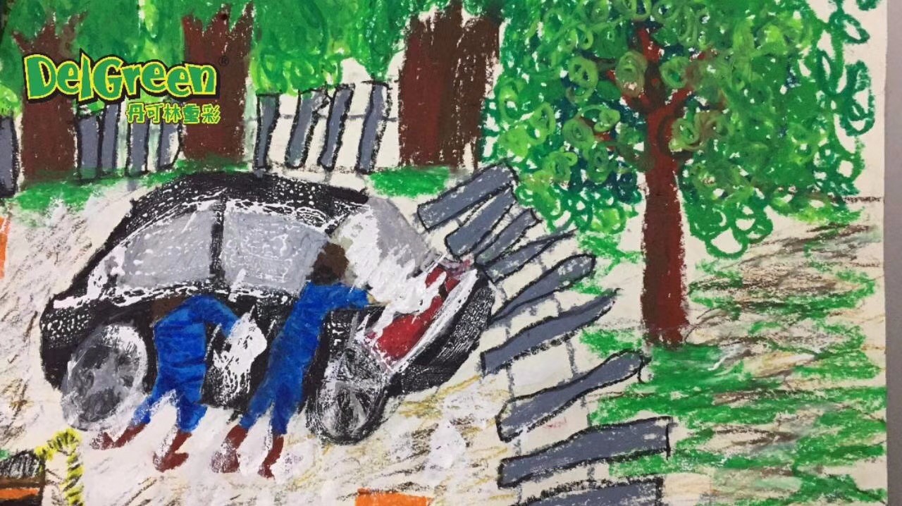 丹可林重彩油畫棒作品