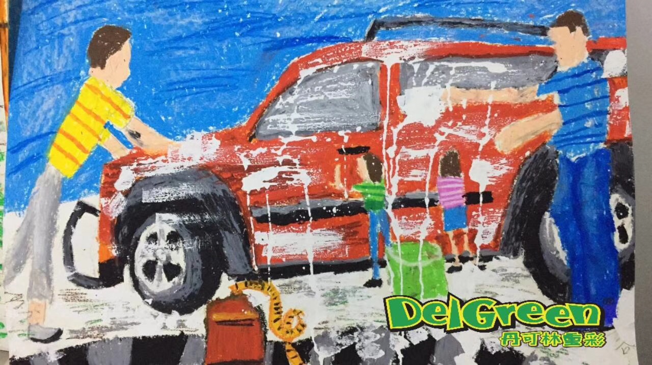 丹可林重彩油畫棒作品