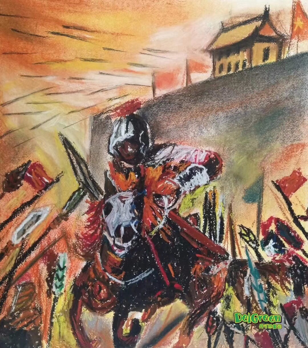 重彩油畫棒作品分享