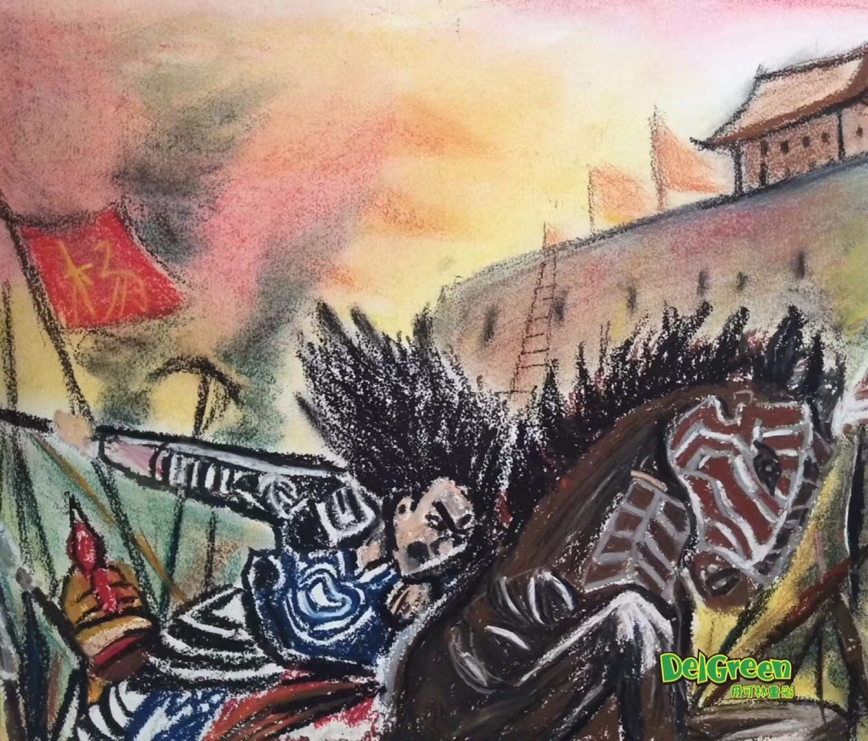 重彩油畫棒作品分享