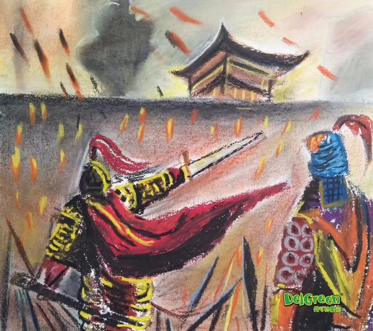 重彩油畫棒作品分享