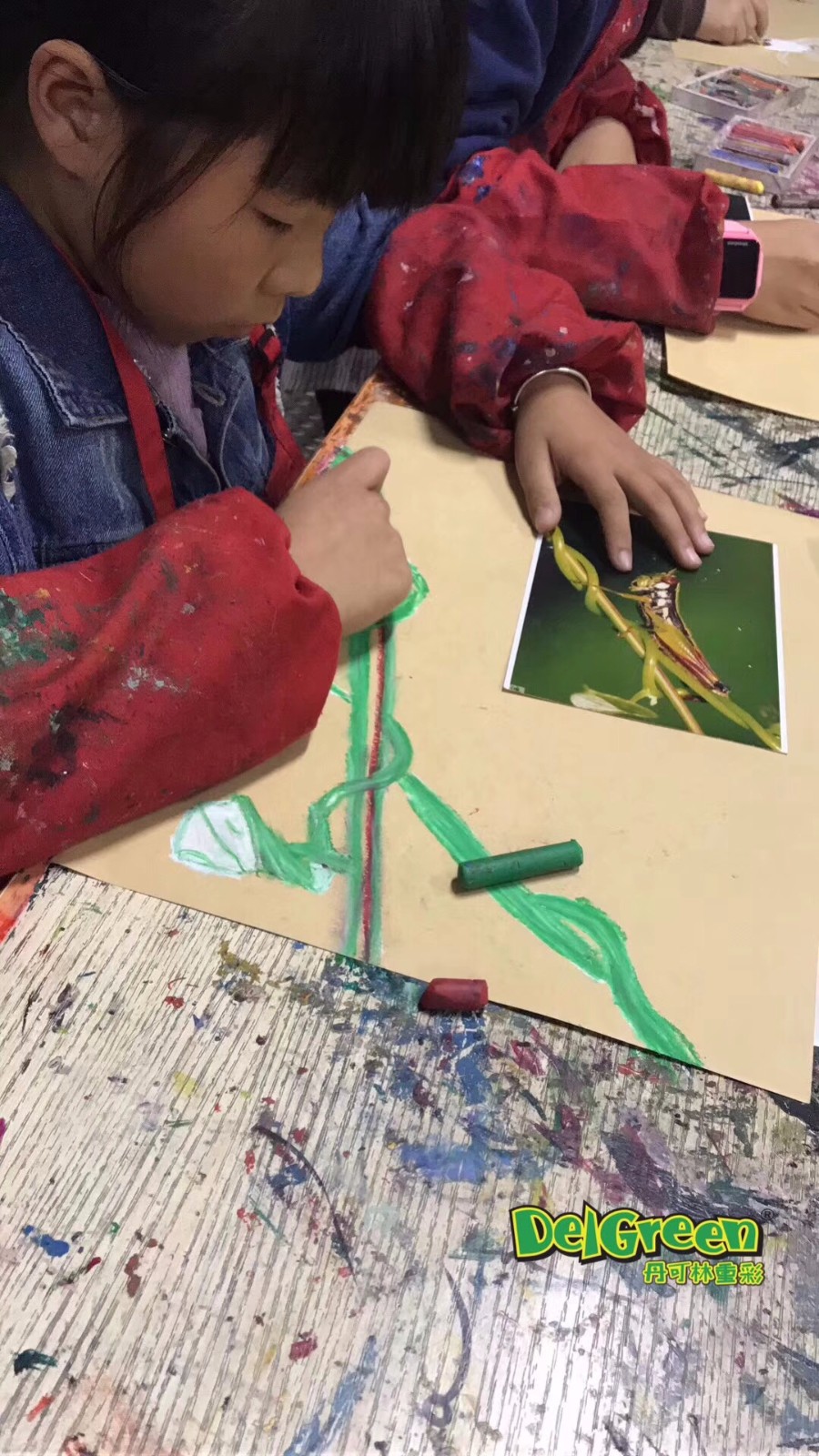 重彩油畫棒作品之蝴蝶