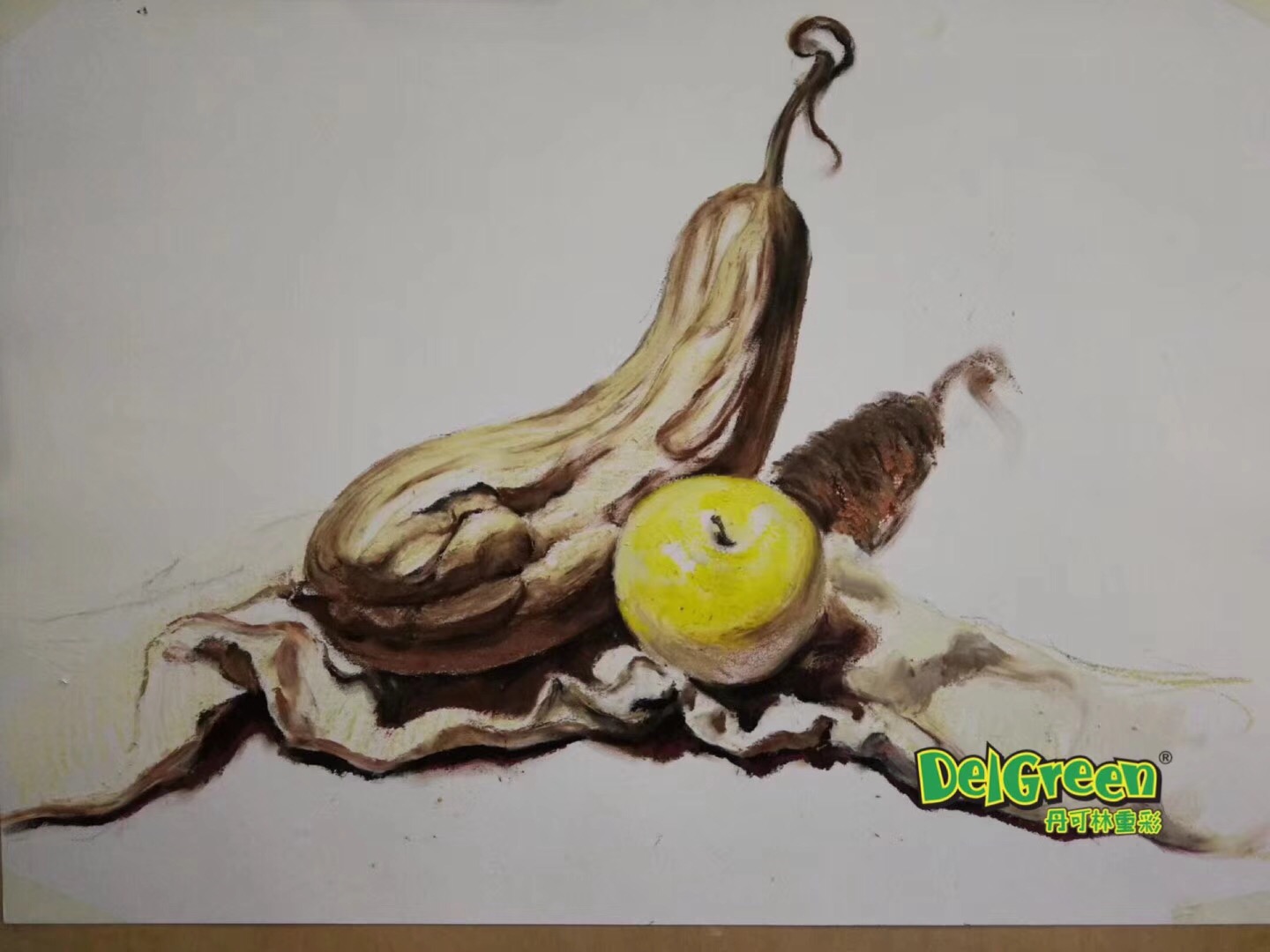 重彩油畫棒靜物寫生作品