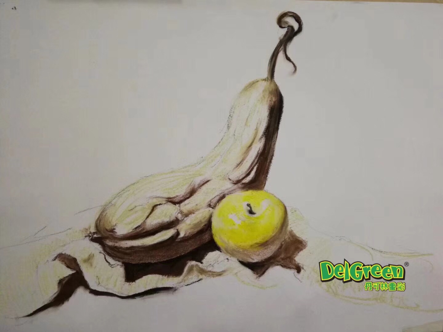 重彩油畫棒靜物寫生作品