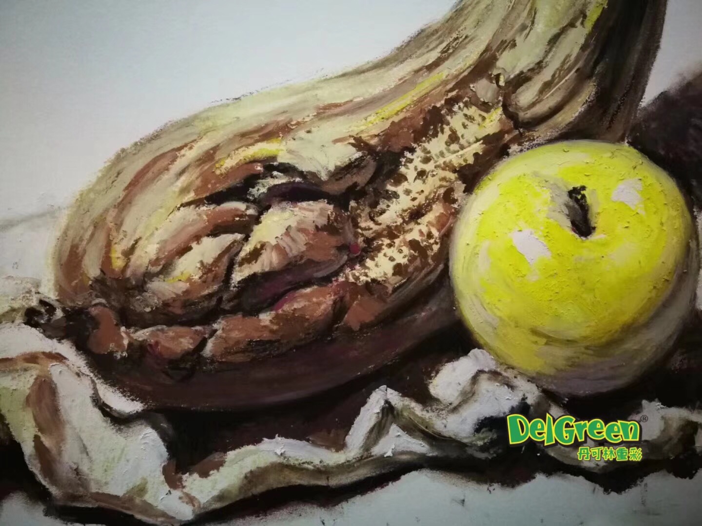 重彩油畫棒靜物寫生作品
