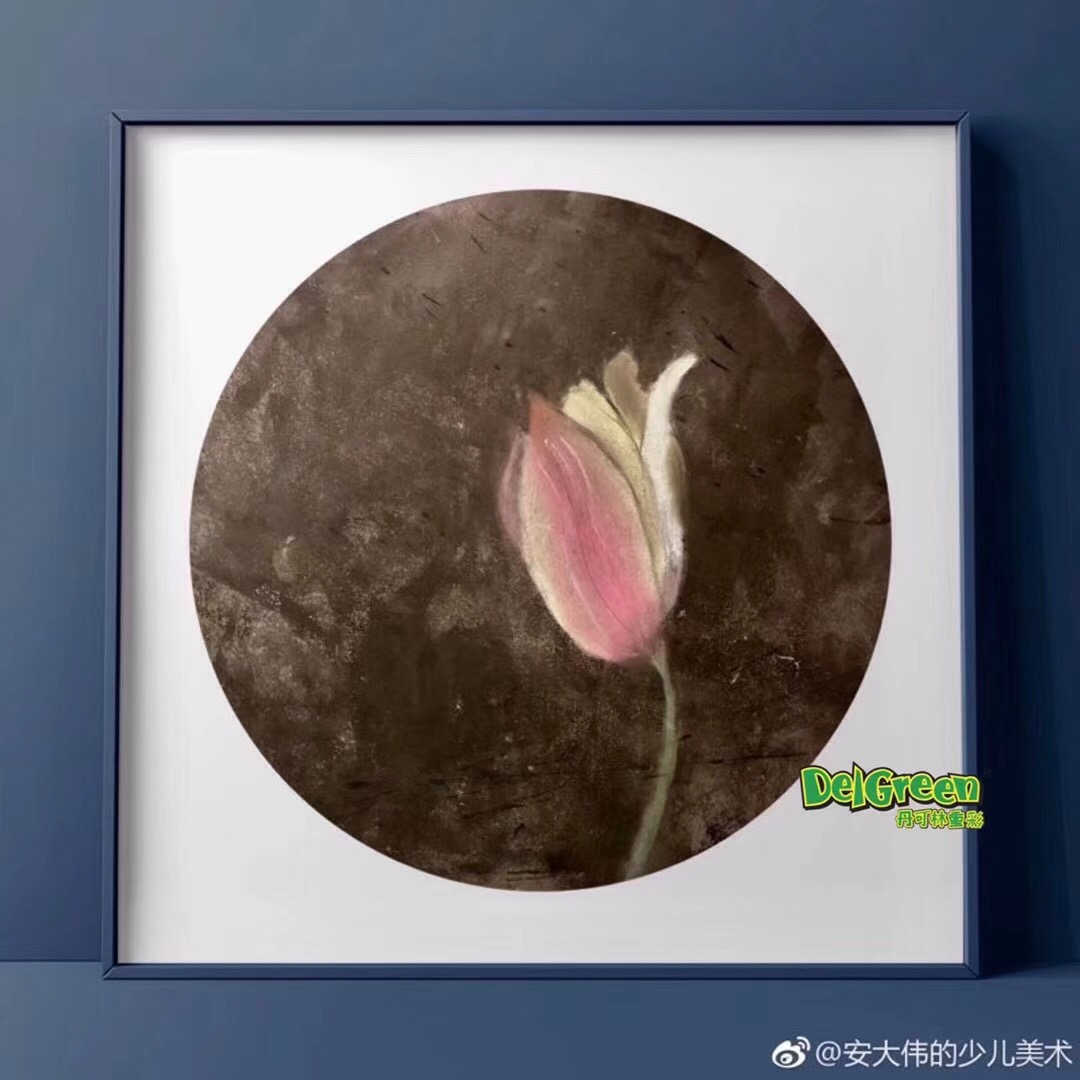 重彩油畫棒作品__花（6）
