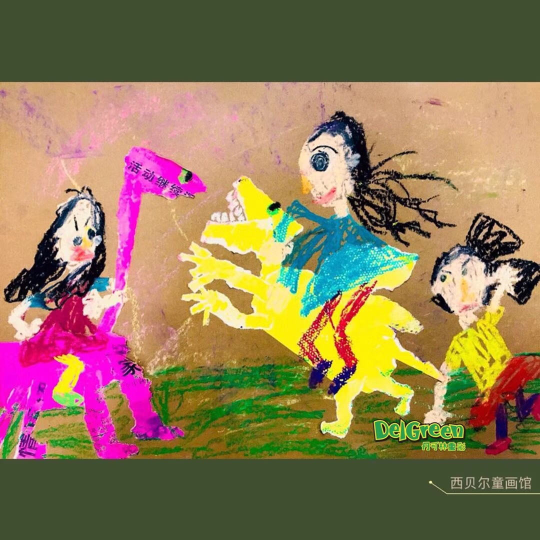 重彩油畫棒作品__撕貼與重彩油畫棒的完美結合（4）