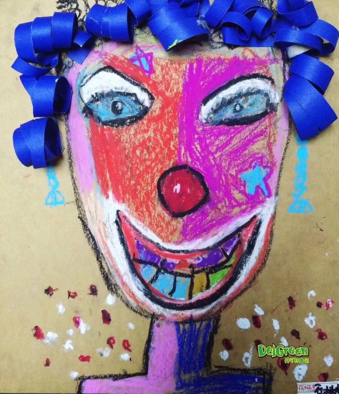 重彩油畫棒作品_小丑不丑（6）