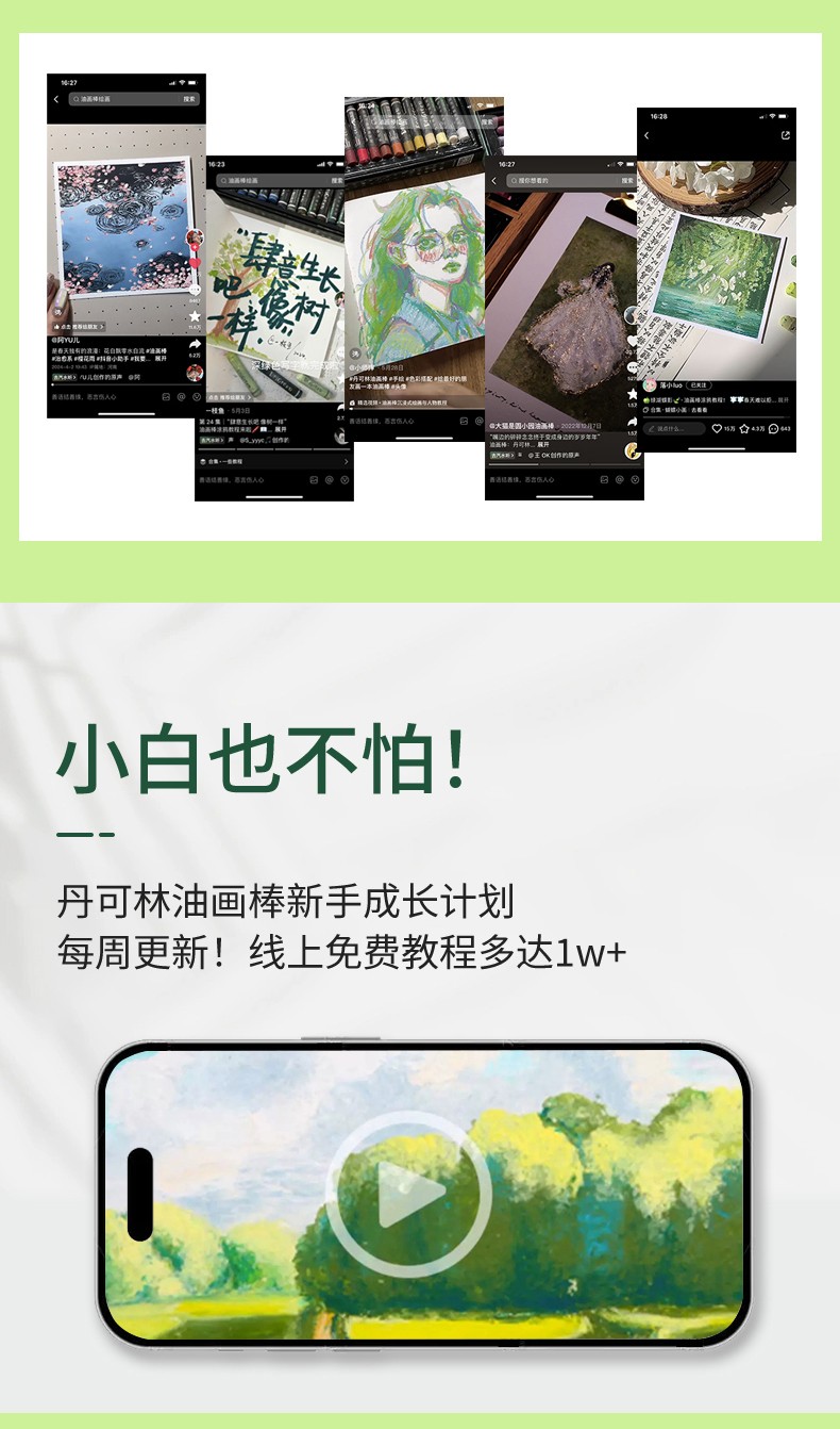 丹可林專業(yè)級超軟重彩油畫棒
